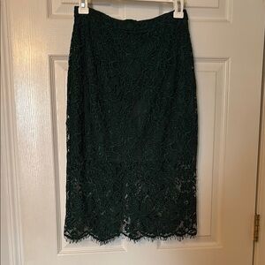 Lulu's Green Embellished Pencil Skirt